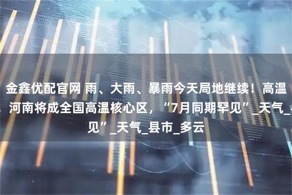 金鑫优配官网 雨、大雨、暴雨今天局地继续！高温即将反扑，河南将成全国高温核心区，“7月同期罕见”_天气_县市_多云